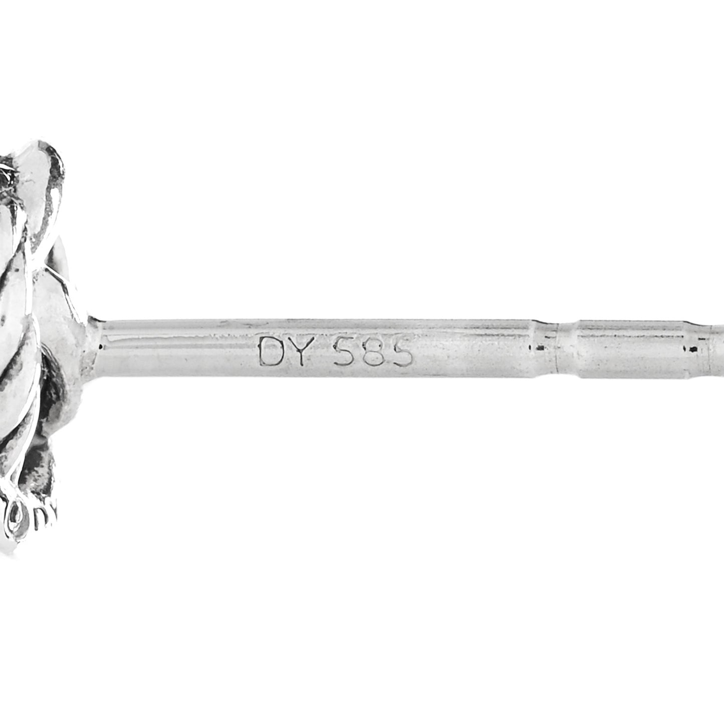 Sterling Silver Diamond 7mm Infinity Stud Earrings