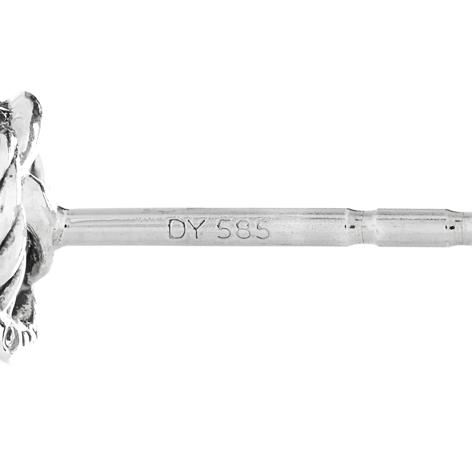 David Yurman Sterling Silver Diamond 7mm Infinity Stud Earrings 4 of 4