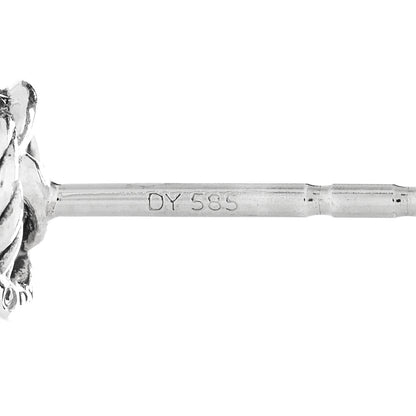David Yurman Sterling Silver Diamond 7mm Infinity Stud Earrings 4 of 4