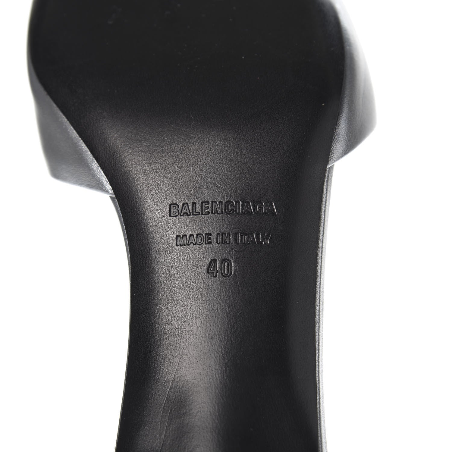Balenciaga Calfskin BB Pointy Toe Mule 40 Gray 9 of 9