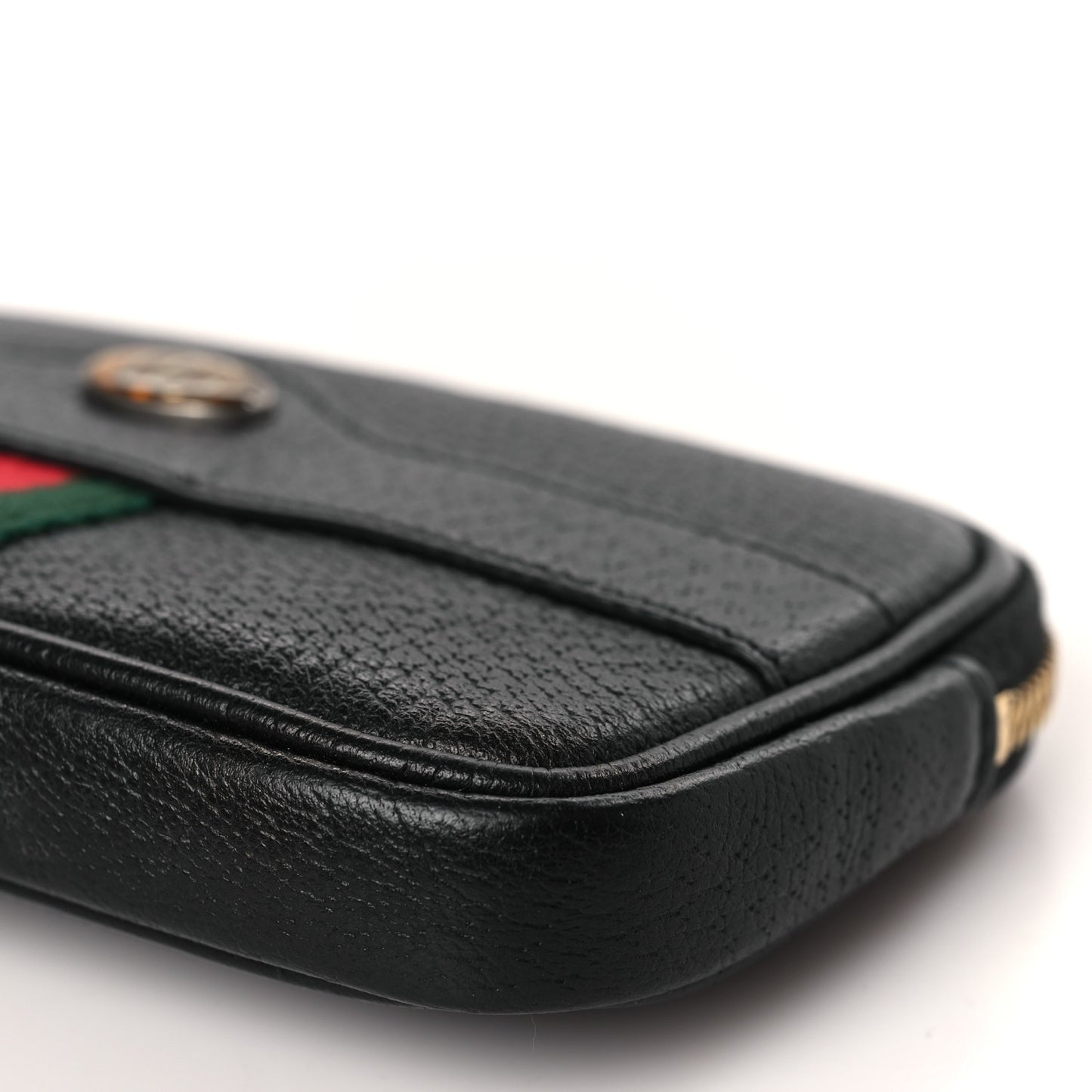 Grained Calfskin Ophidia Belted iPhone Case 75 30 Black
