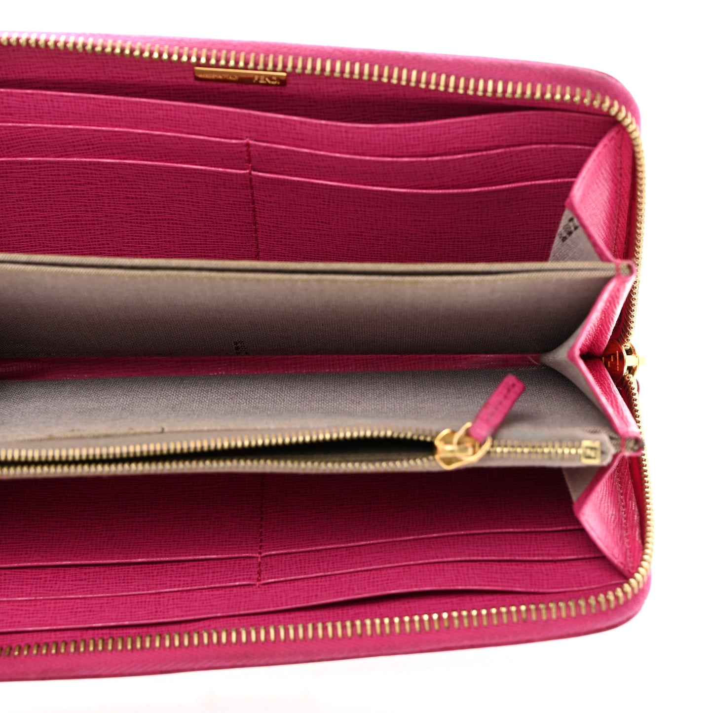 Vitello Elite Zip Around Wallet Ciclamino