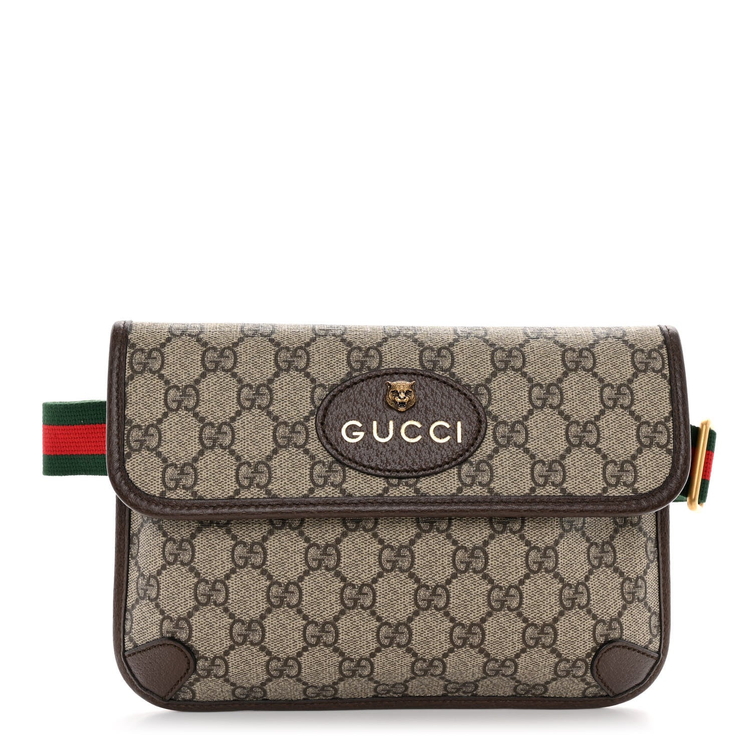 Gucci GG Supreme Monogram Neo Vintage Web Belt Bag Brown 1 of 9