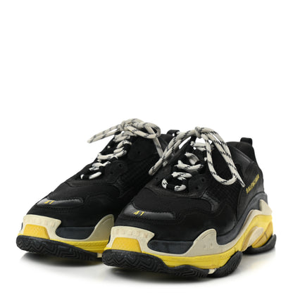 Balenciaga Fabric Mesh Womens Triple S Sneakers 41 Black Yellow 3 of 8
