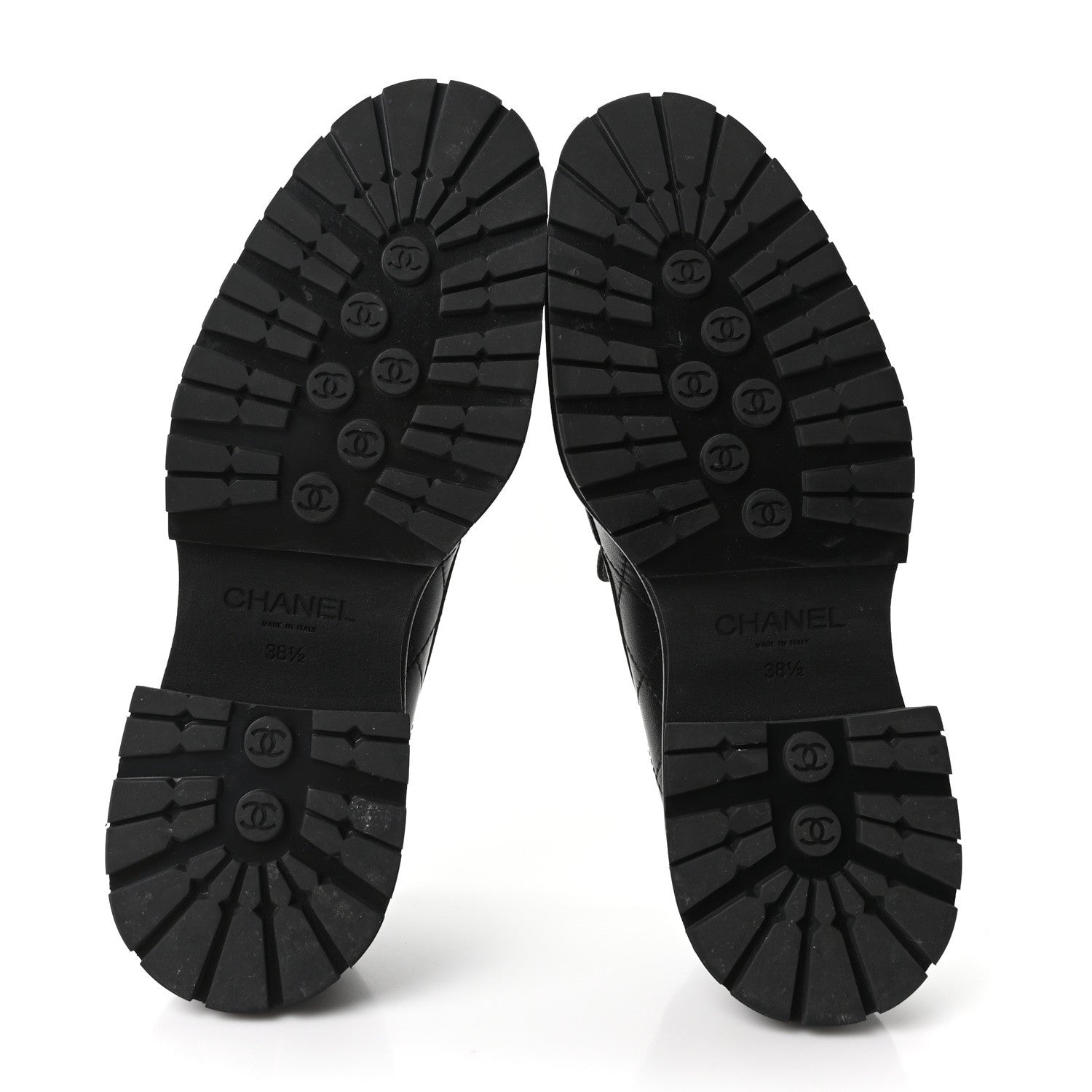 Chanel Calfskin Quilted CC Mocassin Loafers 38.5 Black 6 of 10