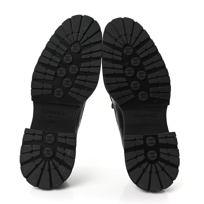 Chanel Calfskin Quilted CC Mocassin Loafers 38.5 Black 6 of 10