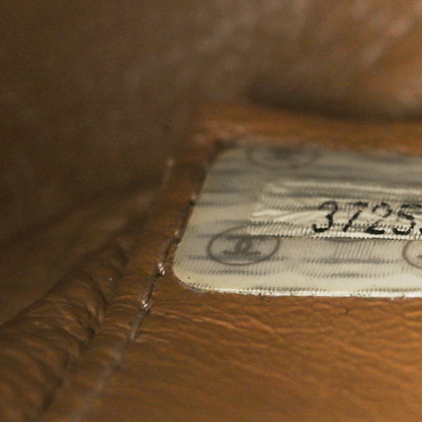 Lambskin Quilted Flap Camera Case Brown
