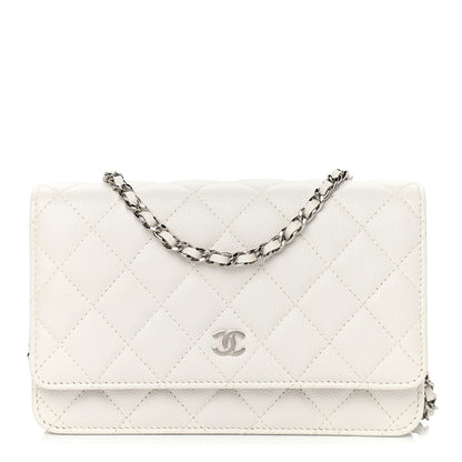 Chanel Caviar Quilted Wallet On Chain WOC White 1 of 13