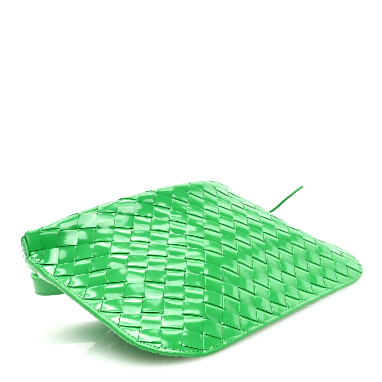 Bottega Veneta Brushed Calfskin Intrecciato Cradle Fold Over Shoulder Bag Parakeet 4 of 10