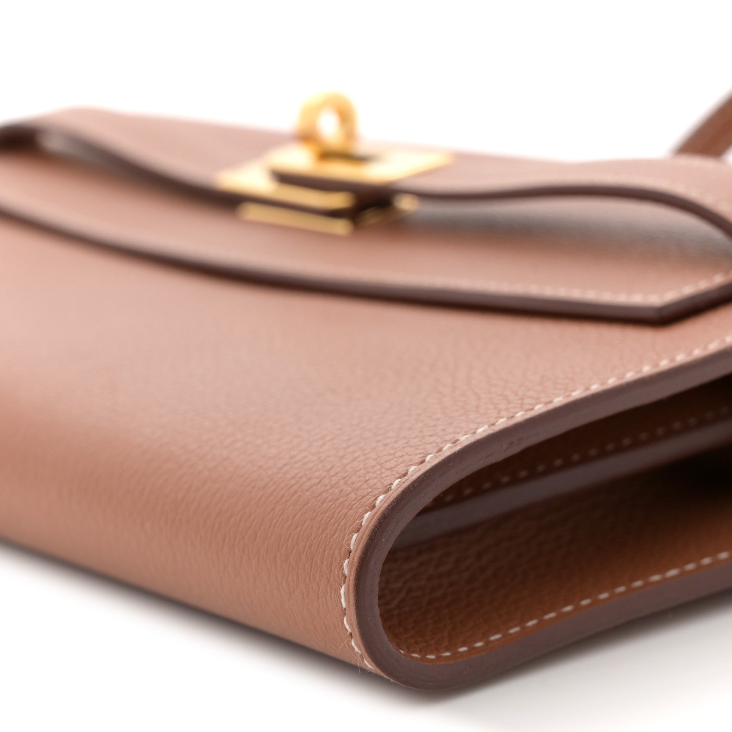 Hermes Evercolor Kelly Wallet To Go Gold 10 of 11