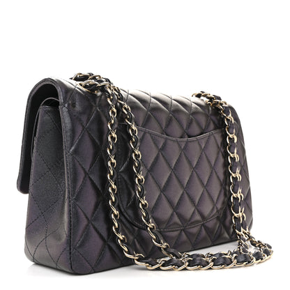 Chanel Iridescent Lambskin Quilted Medium Double Flap Black 3 of 11