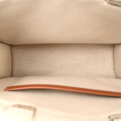 Celine Jacquard Striped Large Cabas Thais Tobacco Tan 5 of 9