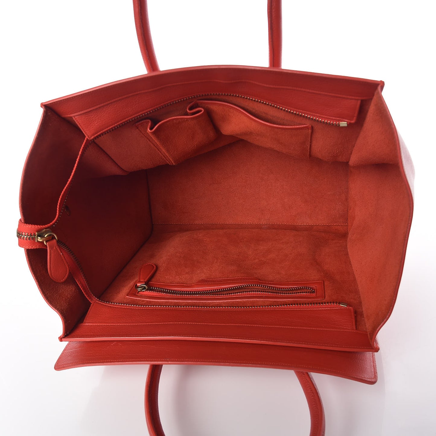 Baby Calfskin Mini Luggage Coquelicot