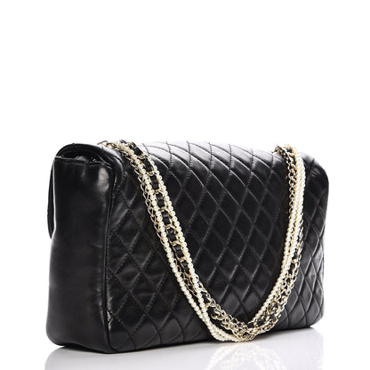 Chanel Lambskin Quilted Medium Westminster Pearl Flap Black 3 of 8