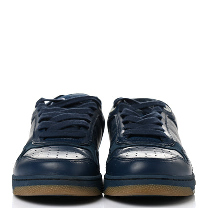 Christian Dior Smooth Calfskin Oblique Galaxy Mens B27 Low Top Sneakers 38 Blue Beige 2 of 9