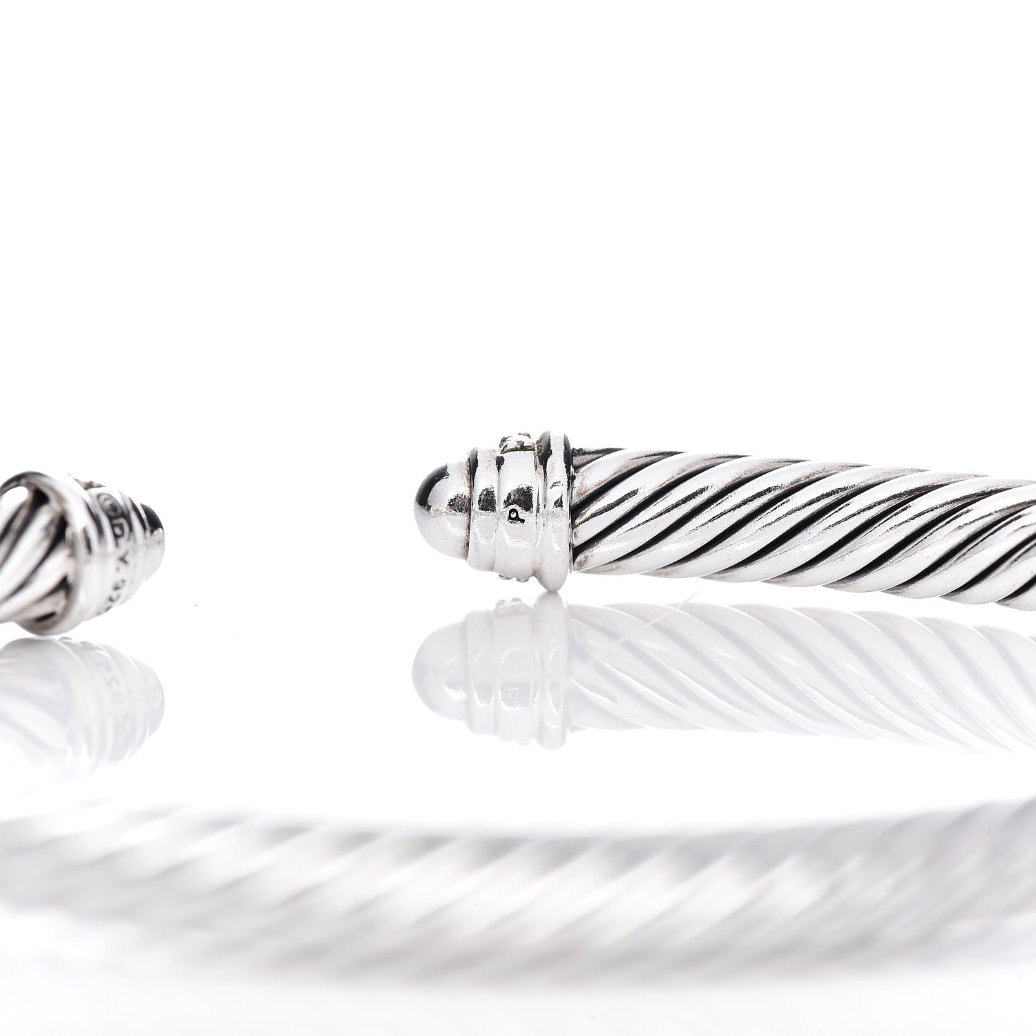 David Yurman Sterling Silver Diamond 5mm Cable Classics Dome Bracelet 5 of 5