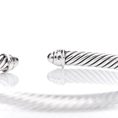 David Yurman Sterling Silver Diamond 5mm Cable Classics Dome Bracelet 5 of 5