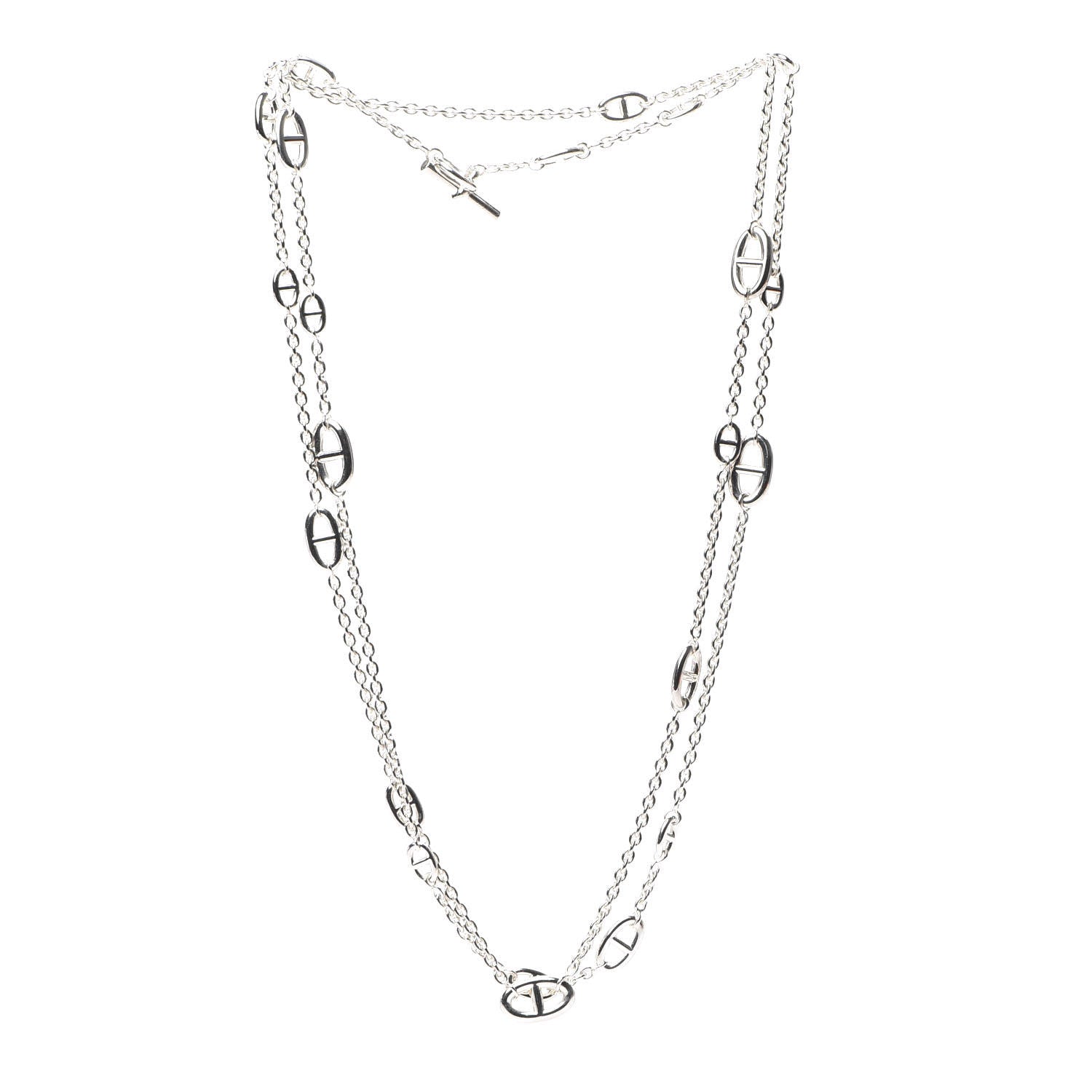 Hermes Sterling Silver Farandole Necklace 160 2 of 4