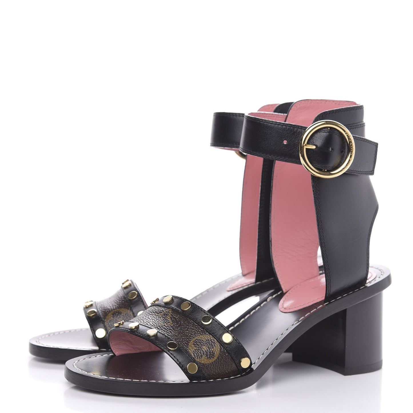 Calfskin Monogram Passenger Sandals 37 Black