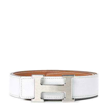Hermes Epsom Chamonix 32mm H Belt 95 White Natural 1 of 6