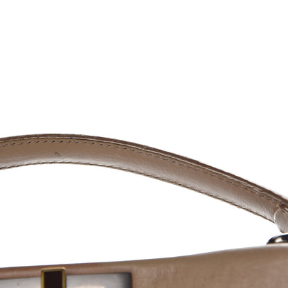 Fendi Vitello Saddle Ayers Large Peekaboo Iconic Satchel Argilla Saddle 21 of 23