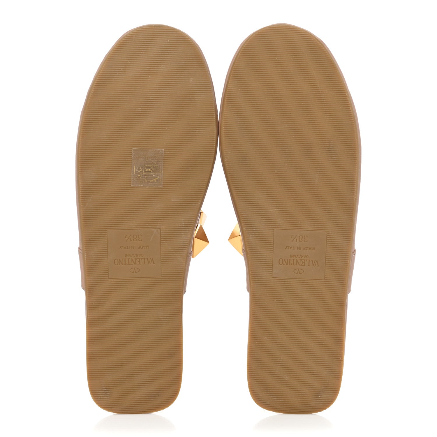 Valentino Garavani Nappa Roman Stud Flat Slippers 38.5 Rose Cannelle 5 of 8