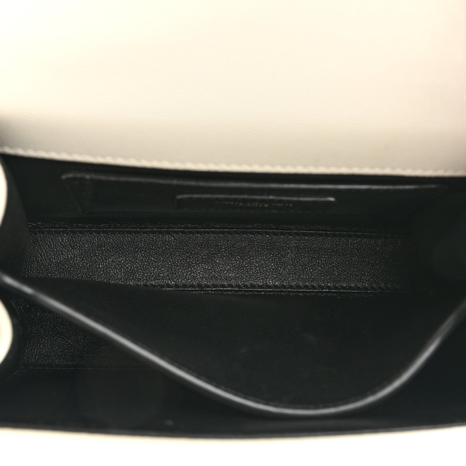 Saint Laurent Grain de Poudre Mini Classic Monogram Cassandra Top Handle Vintage White 6 of 14
