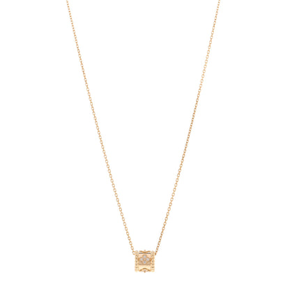 Van Cleef & Arpels 18K Yellow Gold Diamond Small Perlee Clovers Pendant Necklace 1 of 5