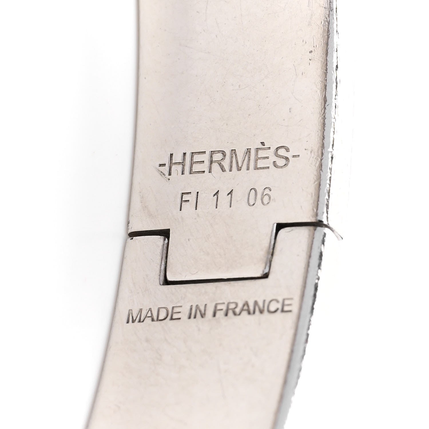 Hermes Enamel Narrow Clic Clac H Bracelet PM White 4 of 5