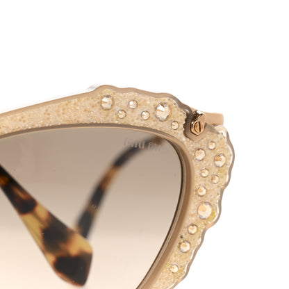 Miu Miu Metal Crystal Cat Eye Sunglasses SMU04Q Gold 8 of 9