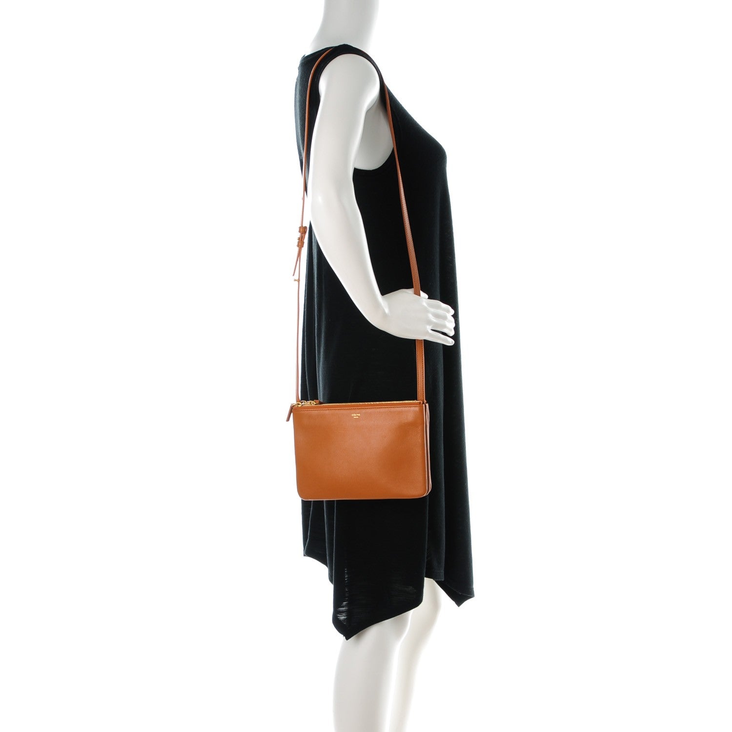 Celine Lambskin Small Trio Crossbody Bag Brick 2 of 7