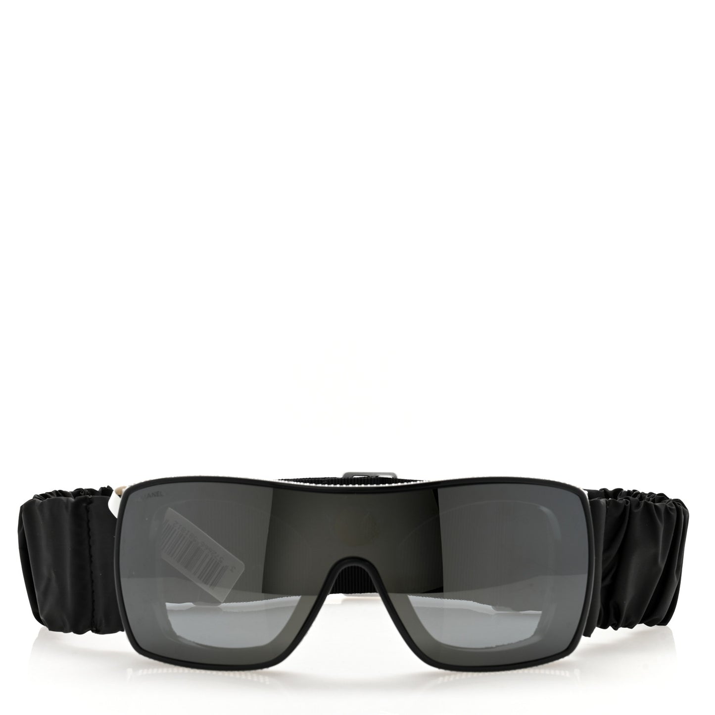 Crystal Acetate Technical Satin Shield Sunglasses Black