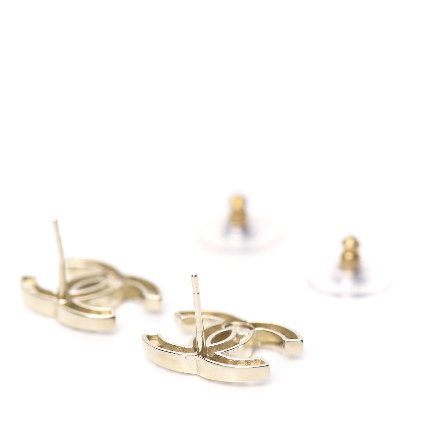 Crystal CC Large Earrings Gold