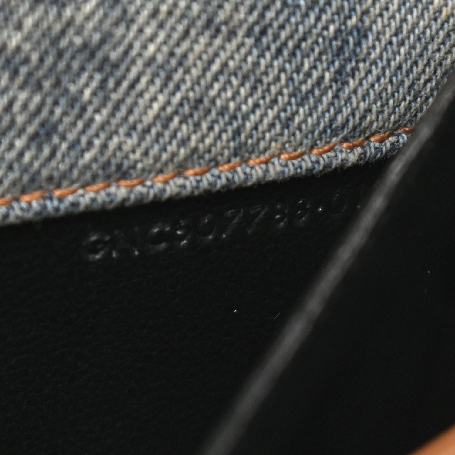 Saint Laurent Denim Monogram Chain Wallet Rodeo Blue Cinnamon 7 of 11