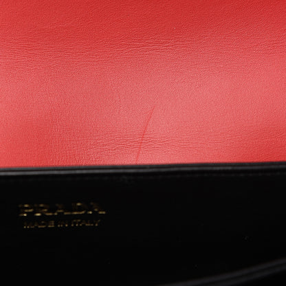 Prada New Calfskin Ingrid Shoulder Bag Fuoco 8 of 8