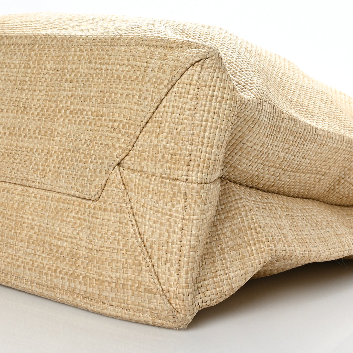 Raffia Logo Tote Naturale