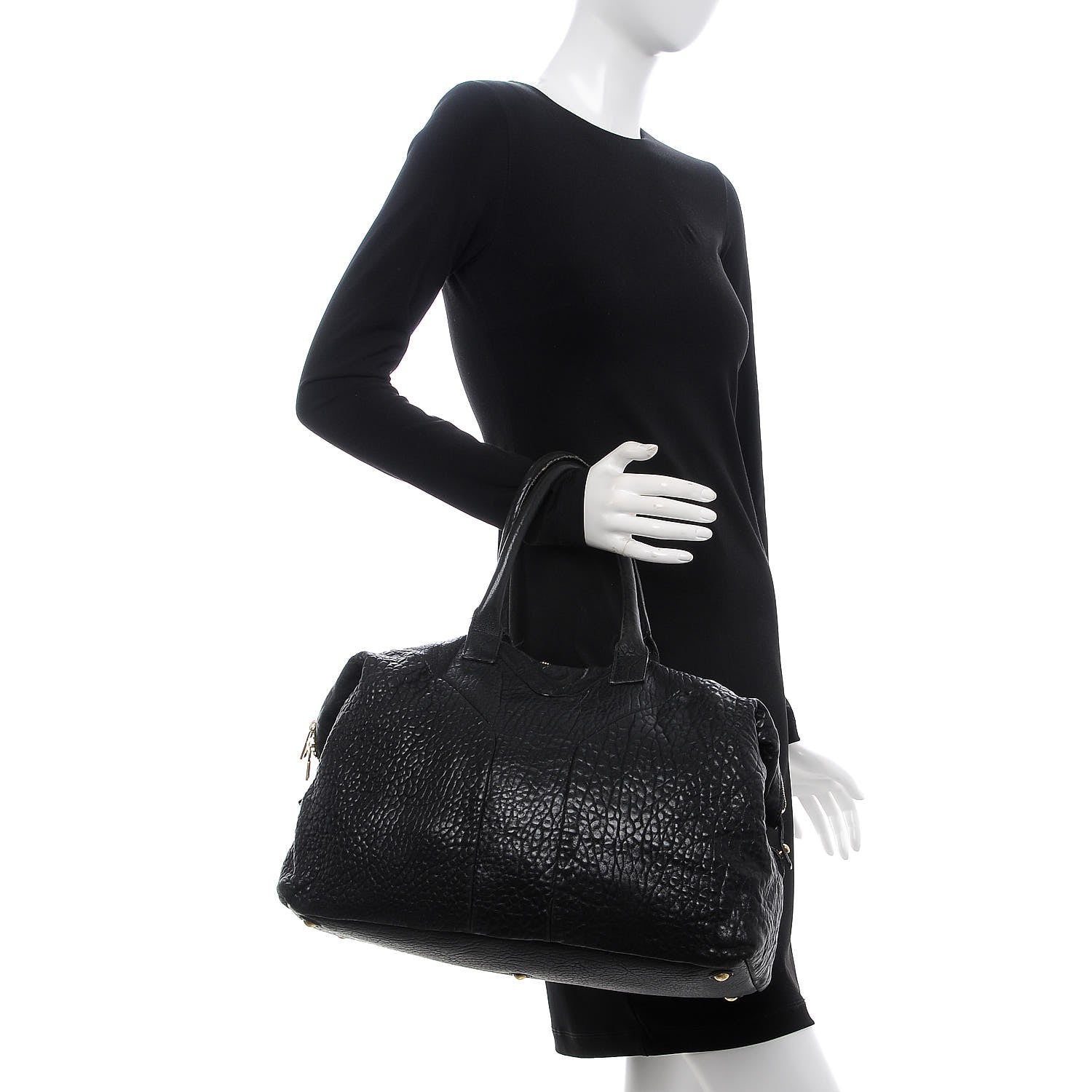 Saint Laurent Pebbled Lambskin Medium Easy Sac Black 2 of 23