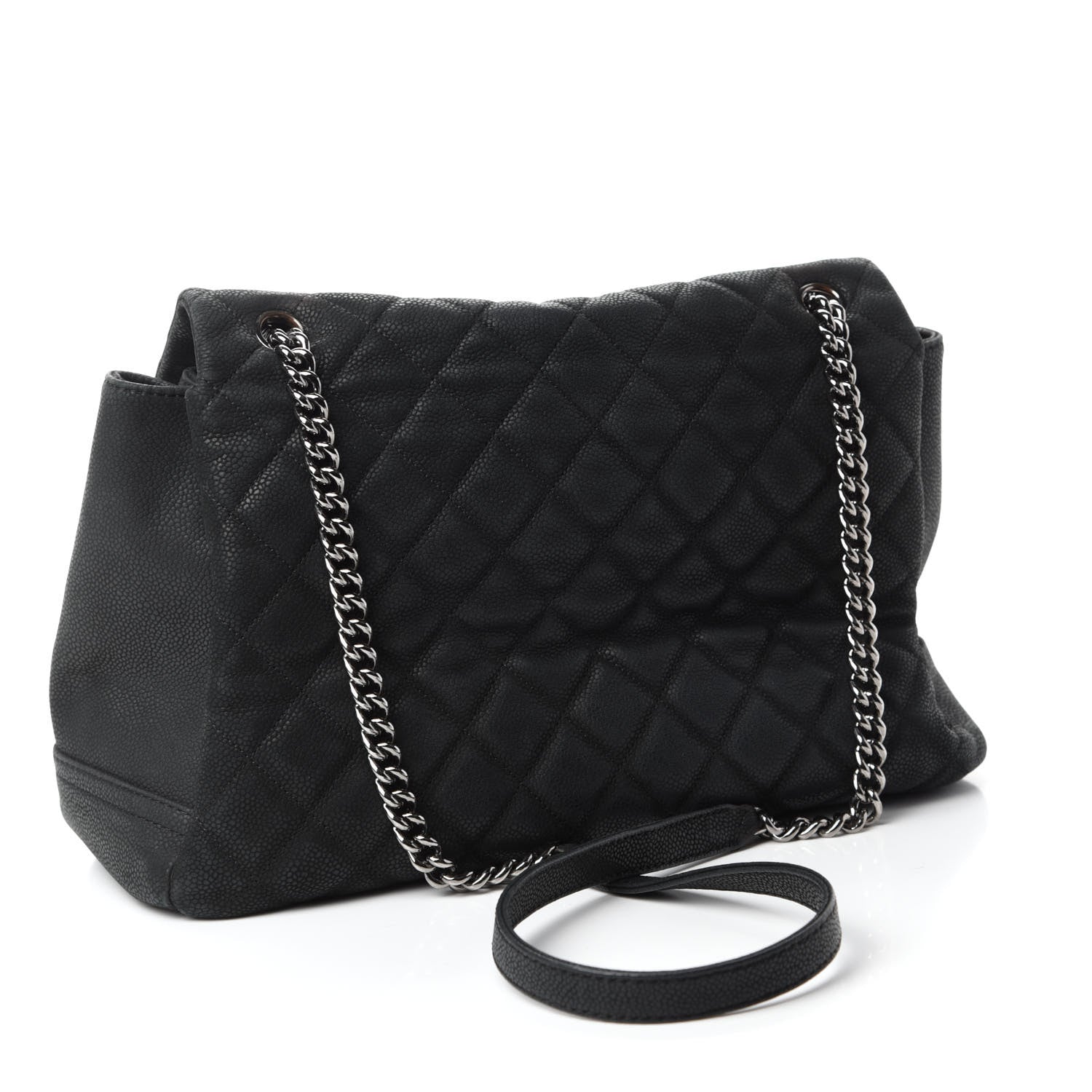 Chanel Iridescent Caviar Medium Lady Pearly Flap Black 3 of 10