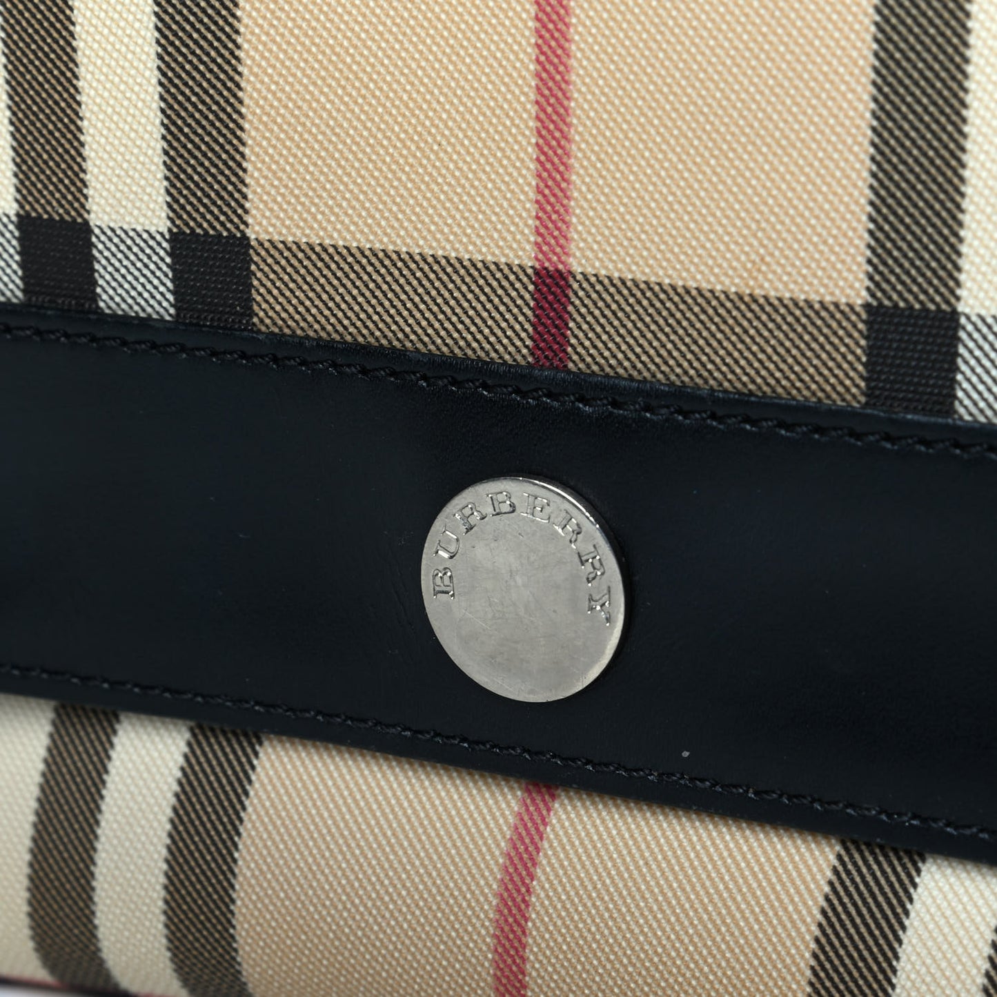 House Check Shoulder Bag Black