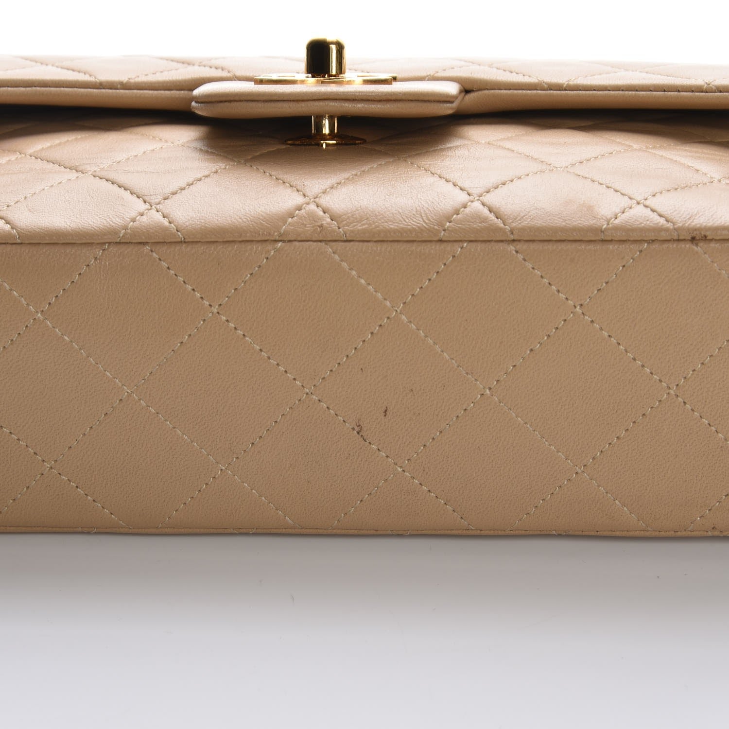 Chanel Lambskin Quilted Small Double Flap Beige 10 of 10