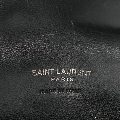 Saint Laurent Lambskin Monogram Loulou Puffer Pouch Clutch Black 6 of 8