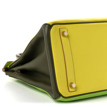 Hermes Swift Horseshoe Birkin 30 Lime Vert Olive Granny 9 of 10