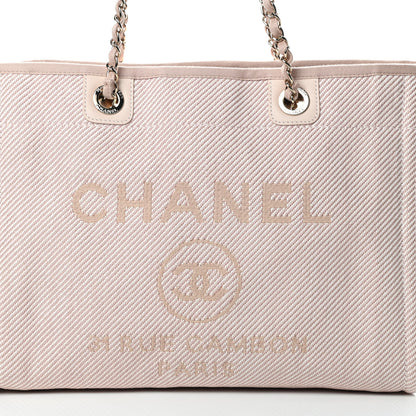 Chanel Mixed Fibers Calfskin Small Deauville Tote Beige 8 of 10