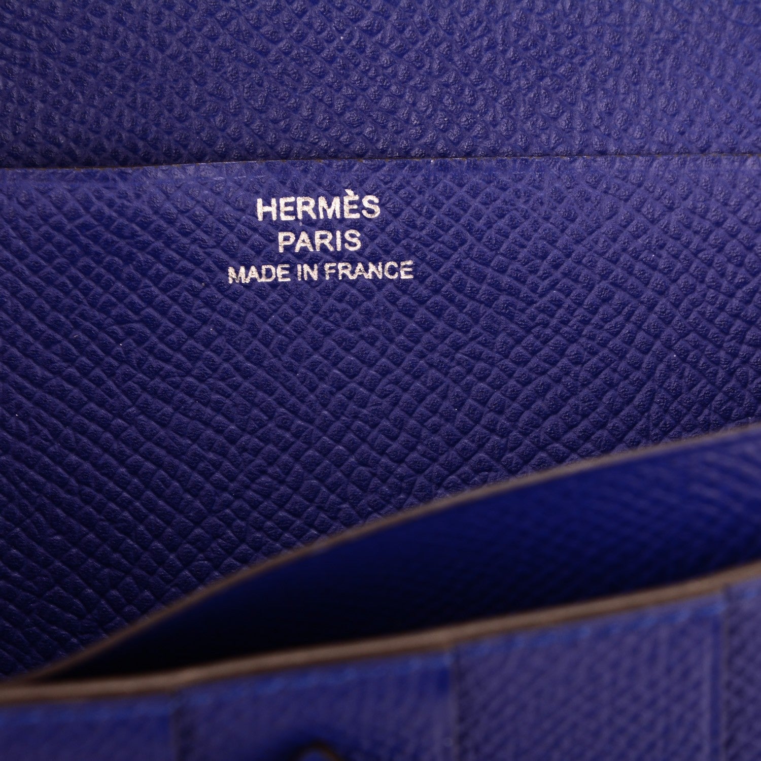Hermes Epsom Bearn Gusset Wallet Bleu Electrique 6 of 7