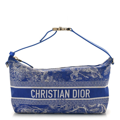 Christian Dior Technical Fabric Toile De Jouy DiorTravel Nomad Pouch Fluorescent Blue 1 of 10