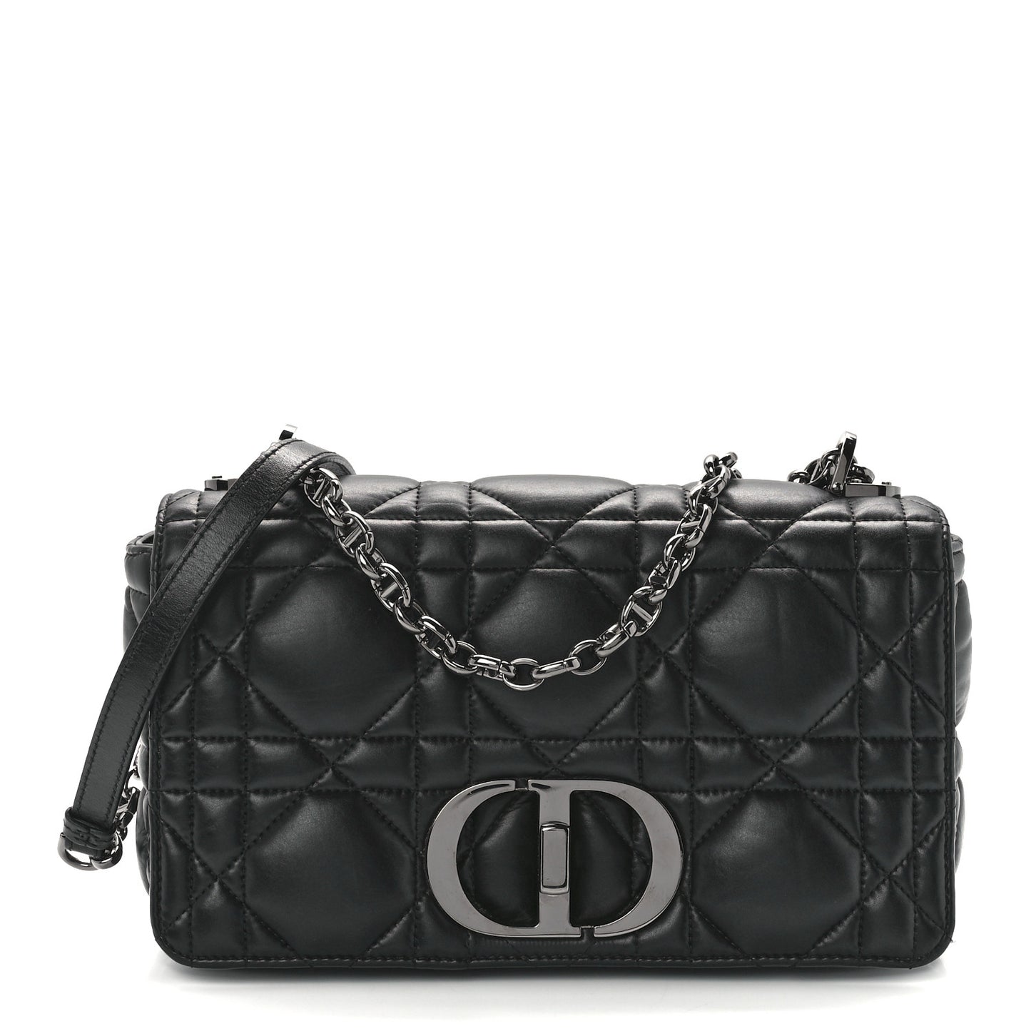 Lambskin Macrocannage Medium Caro Bag Black