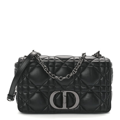 Christian Dior Lambskin Macrocannage Medium Caro Bag Black 1 of 10