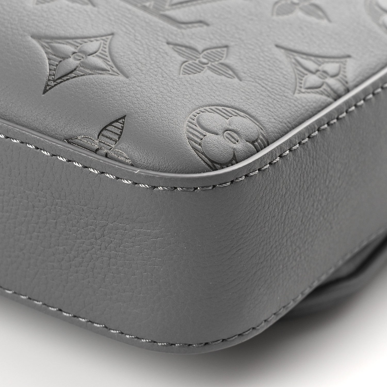 Louis Vuitton Calfskin Monogram Shadow Trio Messenger Anthracite