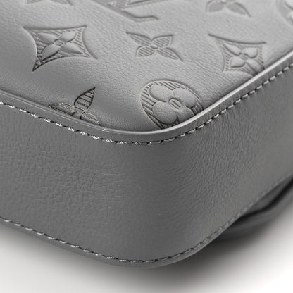 Louis Vuitton Calfskin Monogram Shadow Trio Messenger Anthracite Gray 11 of 11