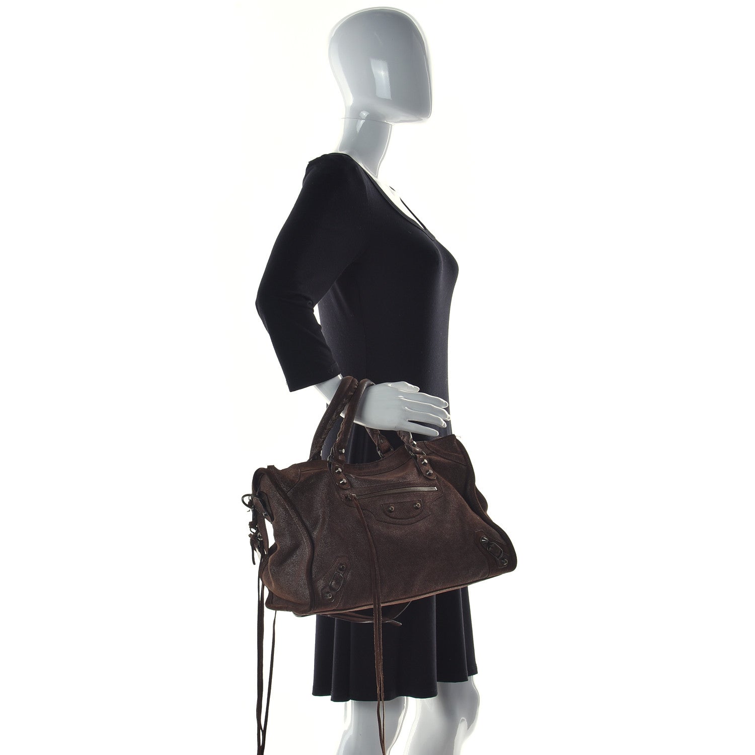 Balenciaga Metallic Craquele Calfskin Classic Hardware City Bronze 4 of 16